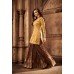 INDIAN PAKISTANI MEHNDI WEAR GOLDEN KURTI WITH YELLOW SHARARA 